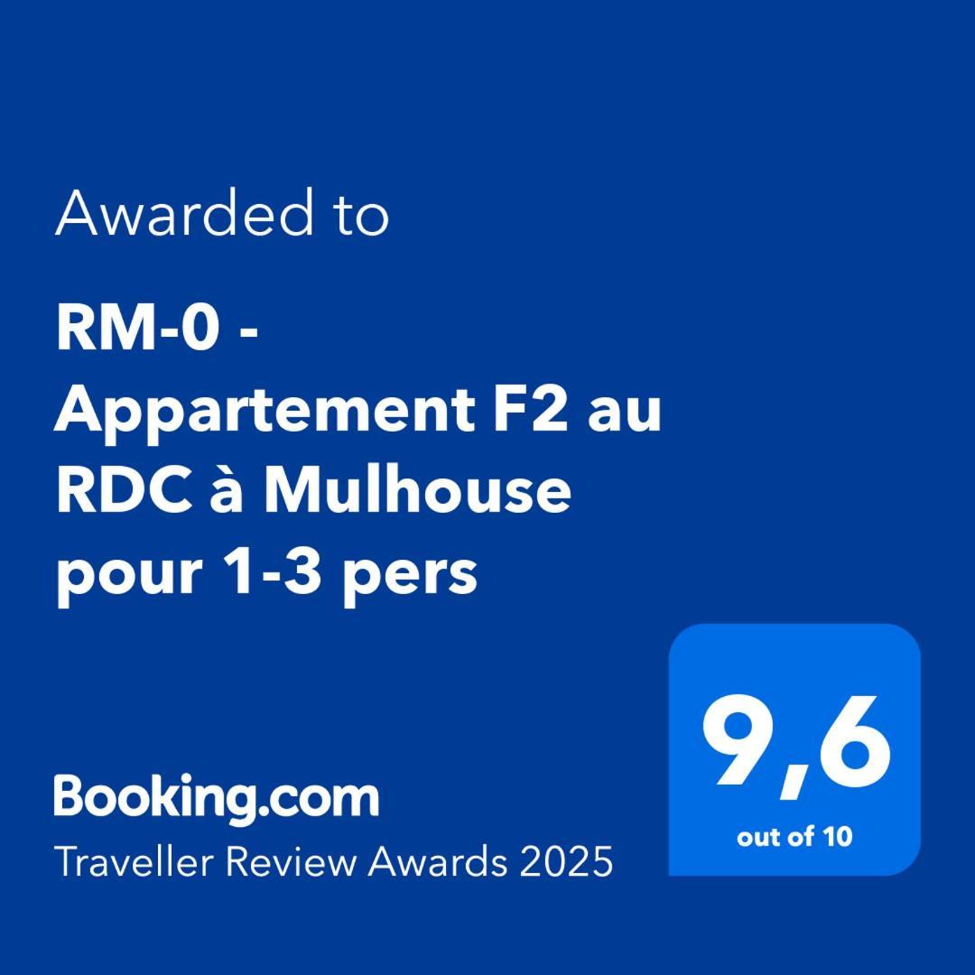 Rm-0 - Appartement F2 Au Rdc A Mulhouse Pour 1-2 Pers Esterno foto